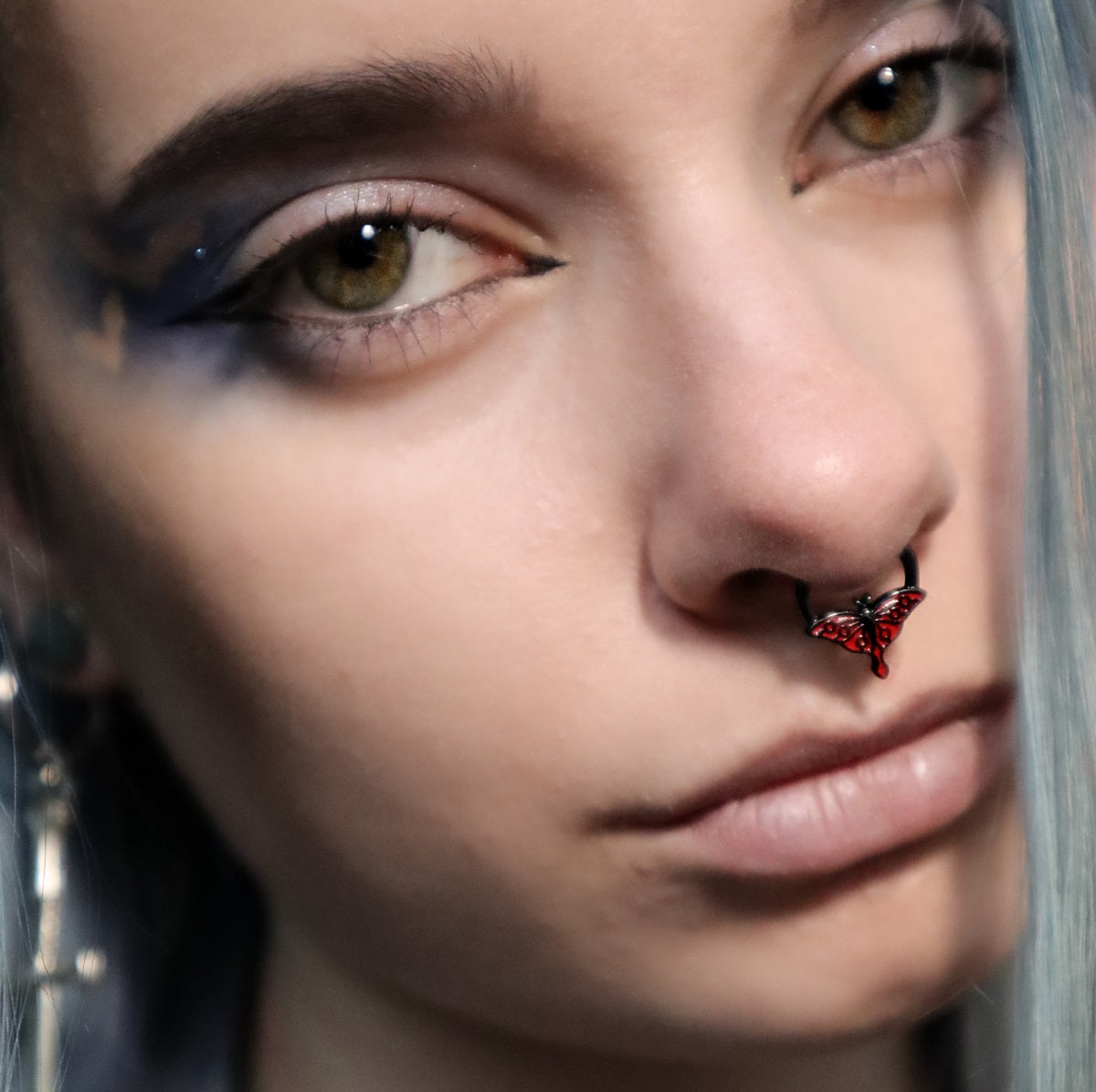 16G Halloween Red Moth Septum Ring