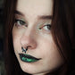 16G Black Blue Ombre Butterfly Hinged Segment Septum Ring