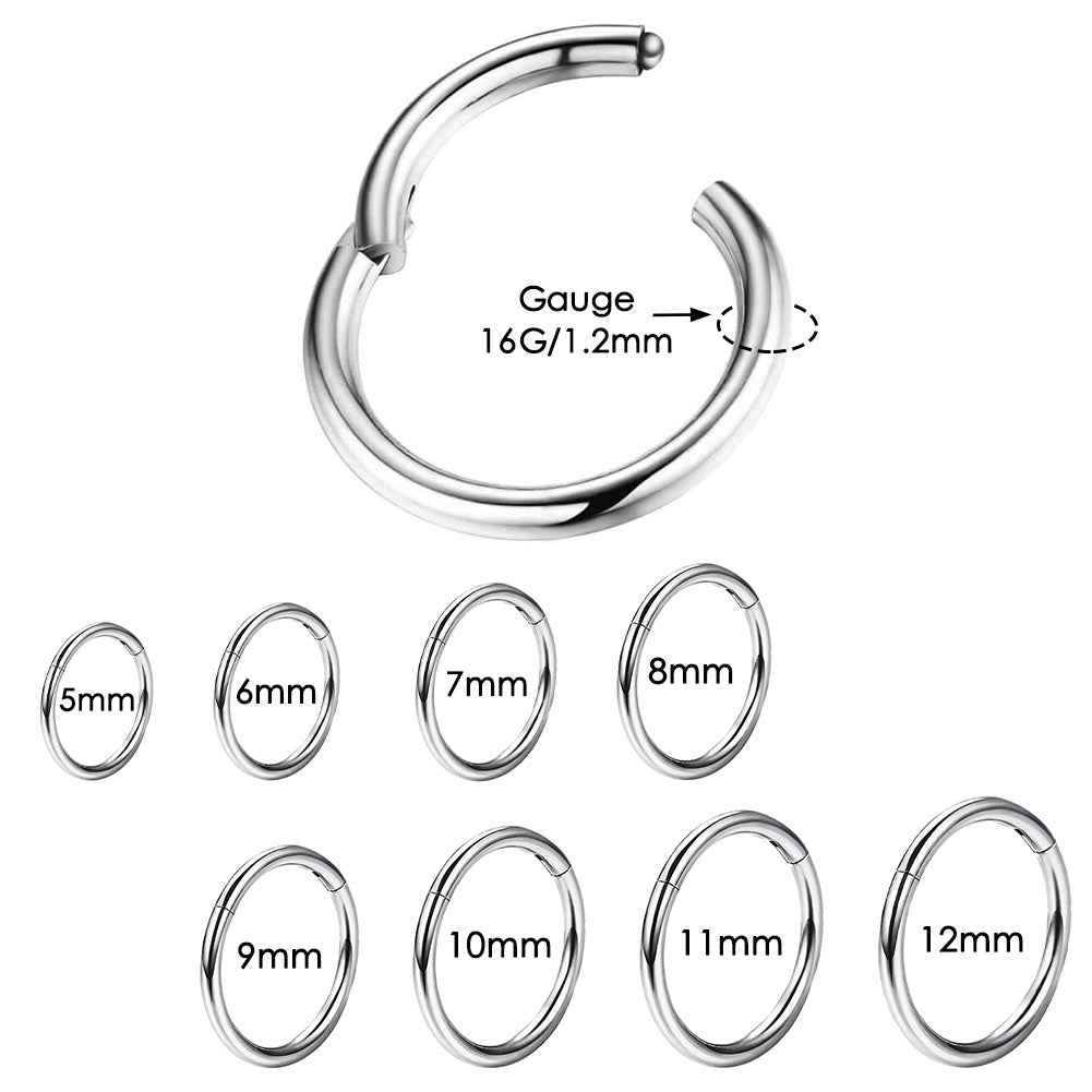 16g cartilage piercing hoops