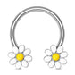 16G Daisy Horseshoe Septum Rings Daith Earrings