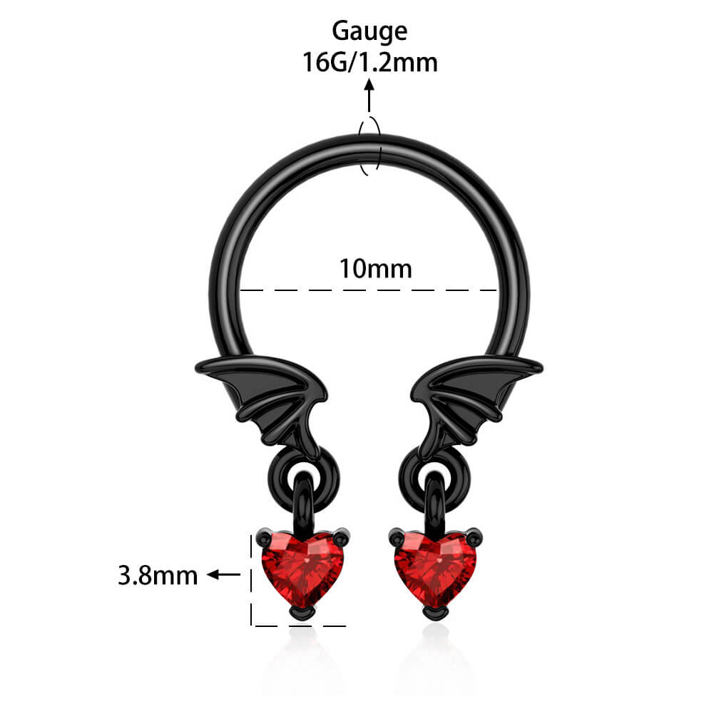 10mm horseshoe septum ring 