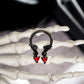 black wing horseshoe septum ring 