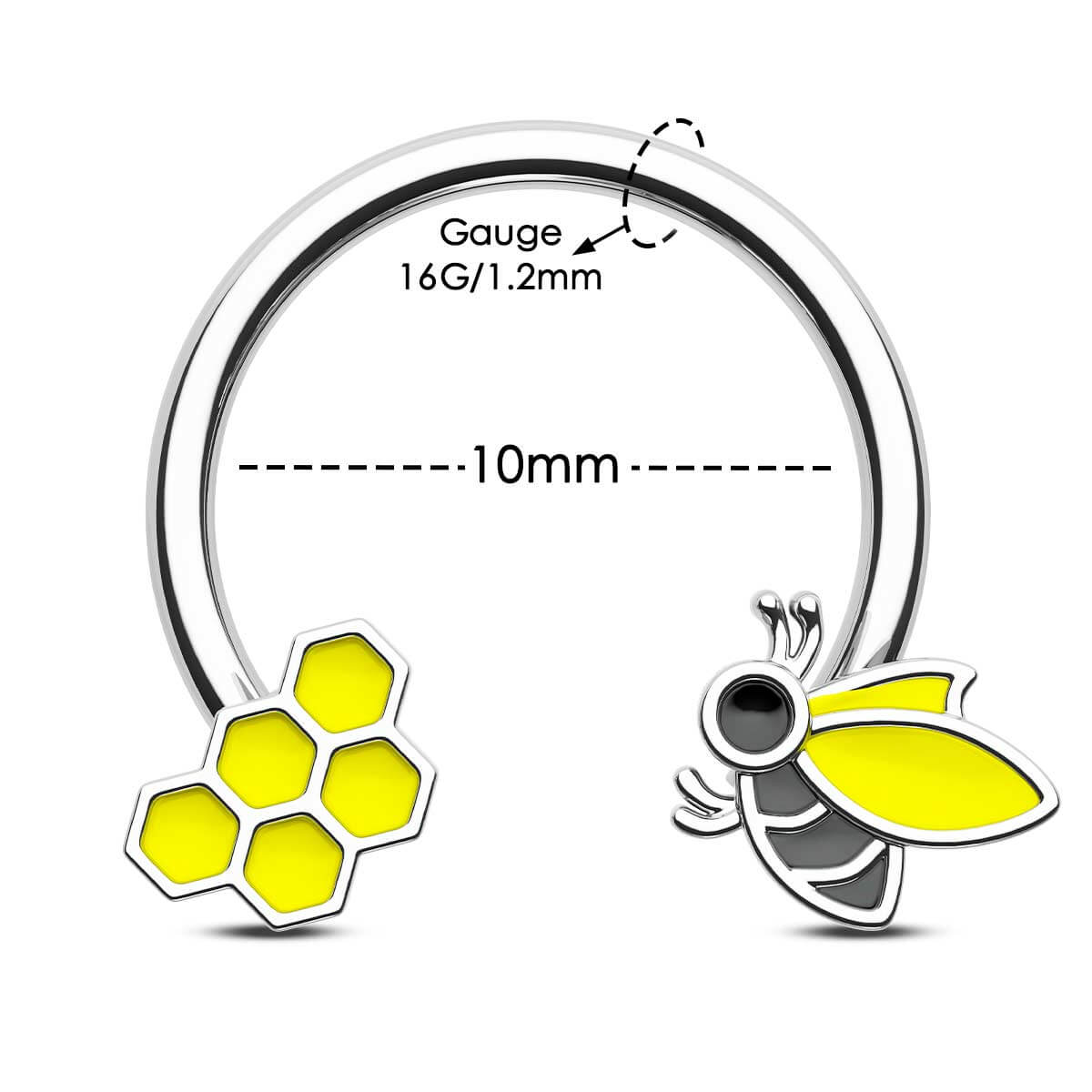 16g honeycomb septum ring