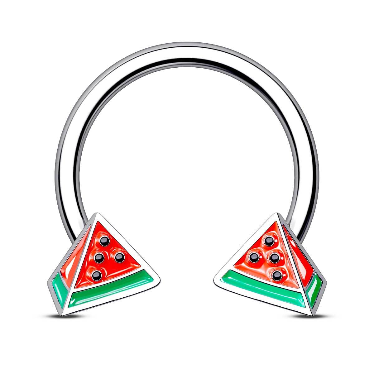 Watermelon Horseshoe Septum Ring