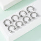 14G/16G 8PCS Basic Ball/Spike Horseshoe Circular Barbell Set