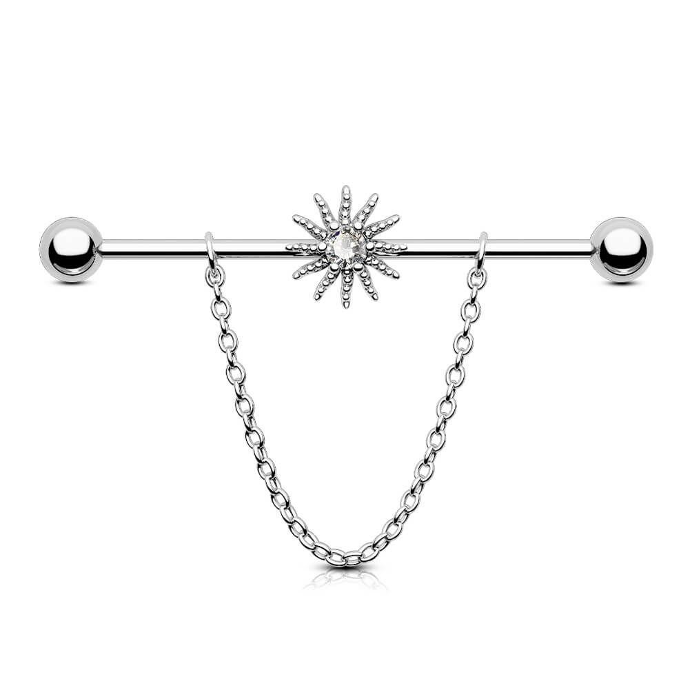 sun industrial barbell jewelry