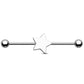 star industrial piercing barbell