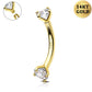 14k gold eyebrow ring