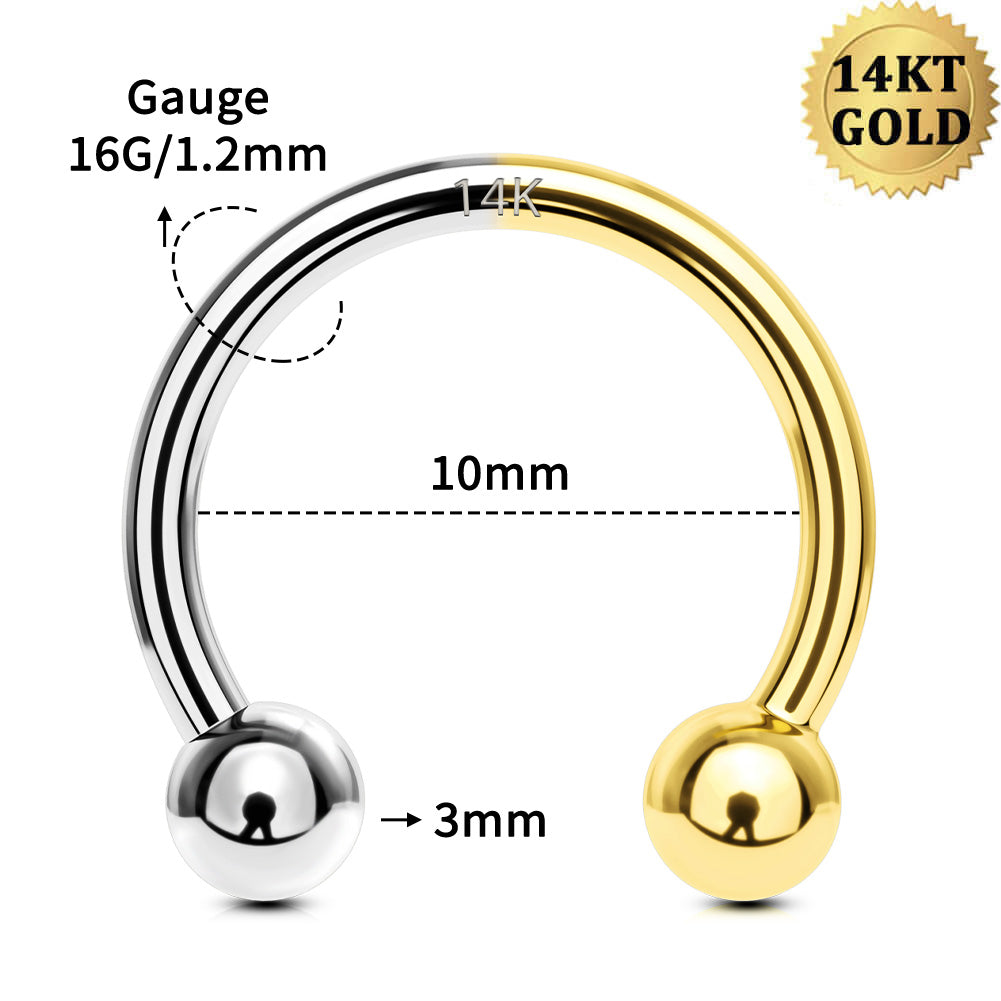 10mm septum jewelry horseshoe