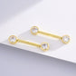 14k solid gold nipple bars