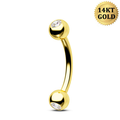 solid gold belly ring