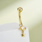 dangle saturn belly ring