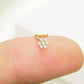 14k gold l shaped nose stud