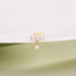 L shaped triple CZ nose stud 