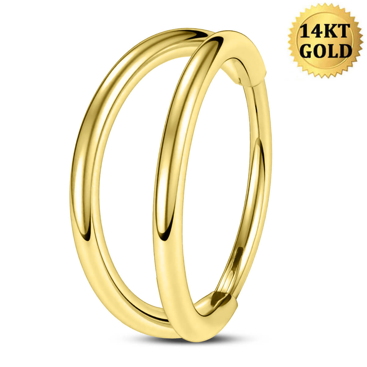 14k gold nose cartilage hoop