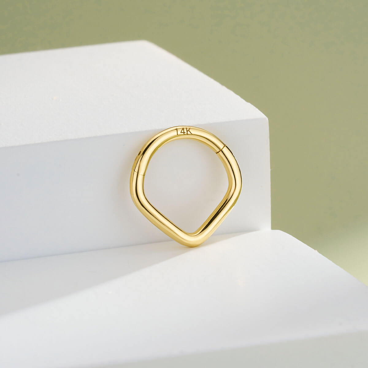 14k gold septum ring 