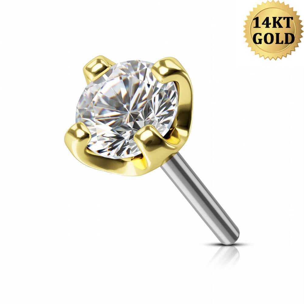 14k gold stud