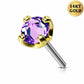 14k gold purple stud