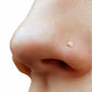 14K Solid Gold CZ Threadless Push Pin Conch Helix Labret Nose Stud