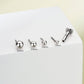 14K White Gold Round Head Push Pin Stud