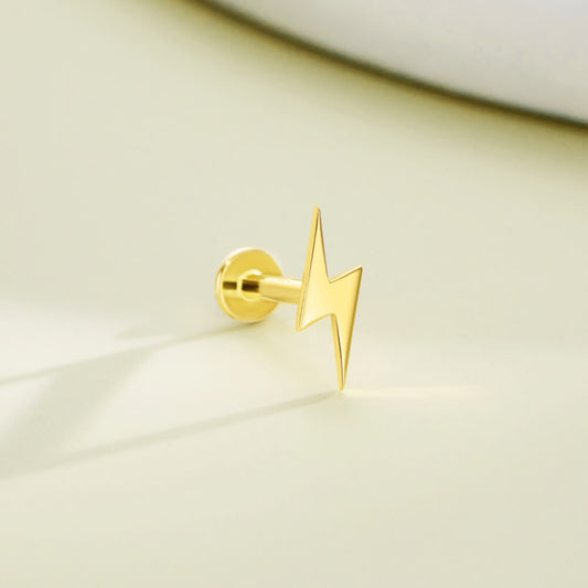 lightning bolt nose stud