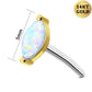 14k gold opal nose stud