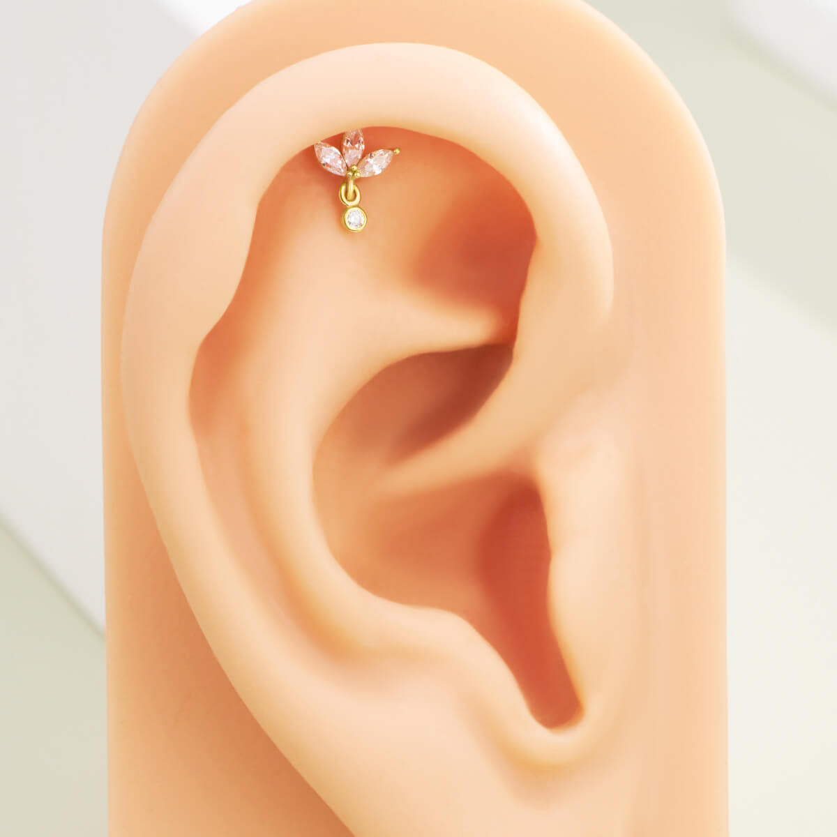 lotus flower helix stud