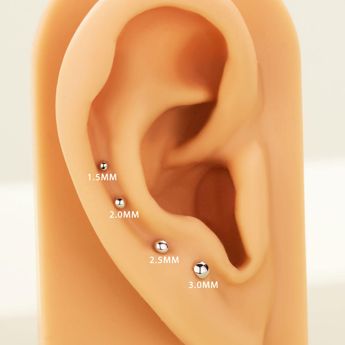 triple helix stud jewelry