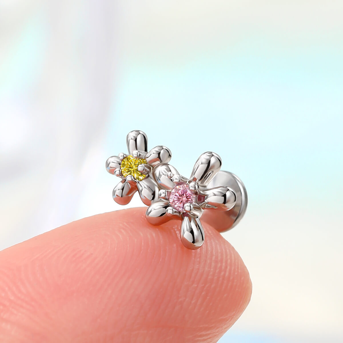 flower helix earring