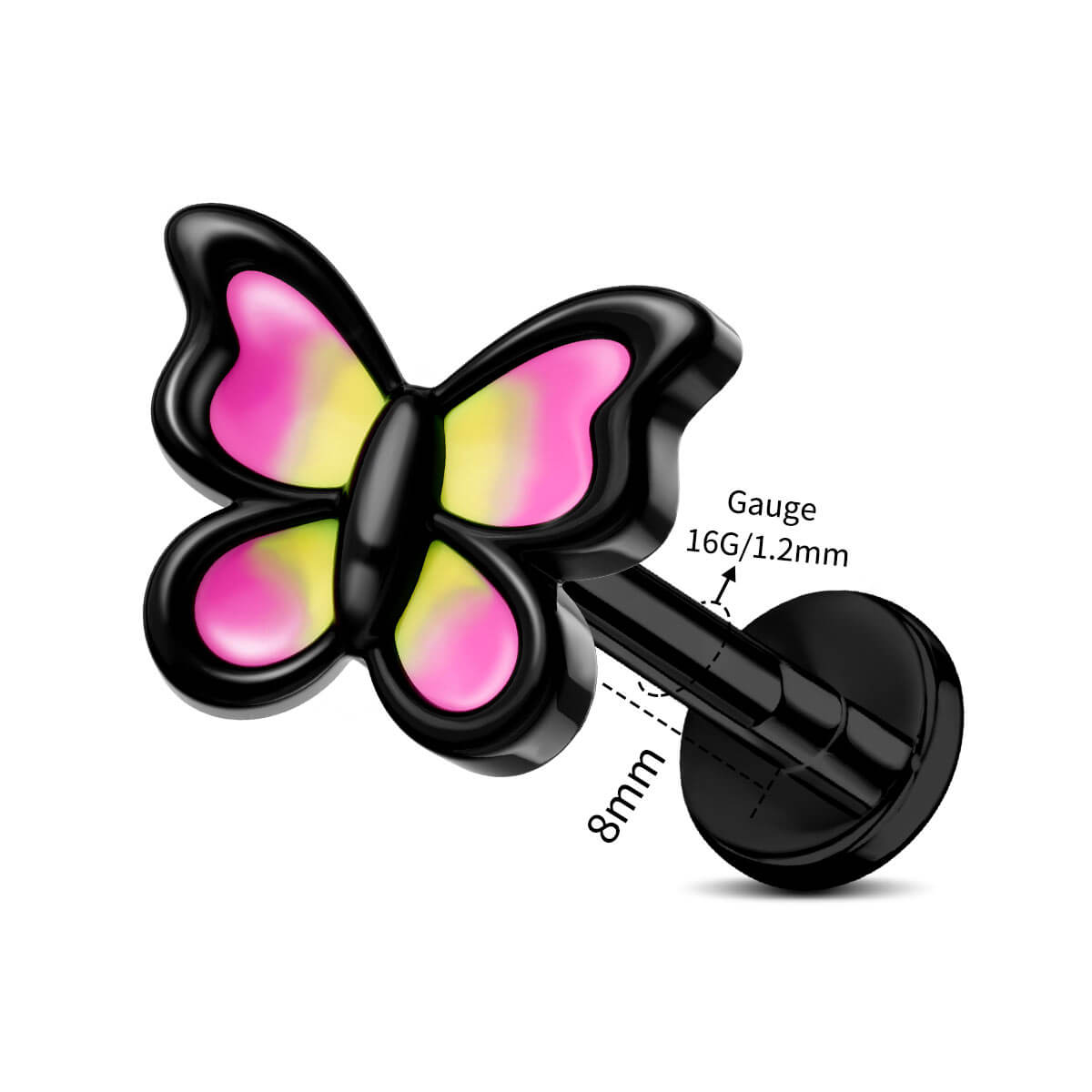 16g butterfly cartilage earring