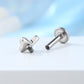 16G Internally Threaded Cute Butterfly Labret Stud Cartilage Earring