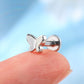 16G Internally Threaded Cute Butterfly Labret Stud Cartilage Earring