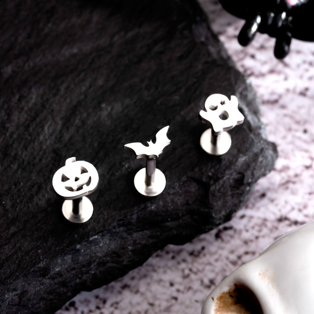 flat back halloween lip rings