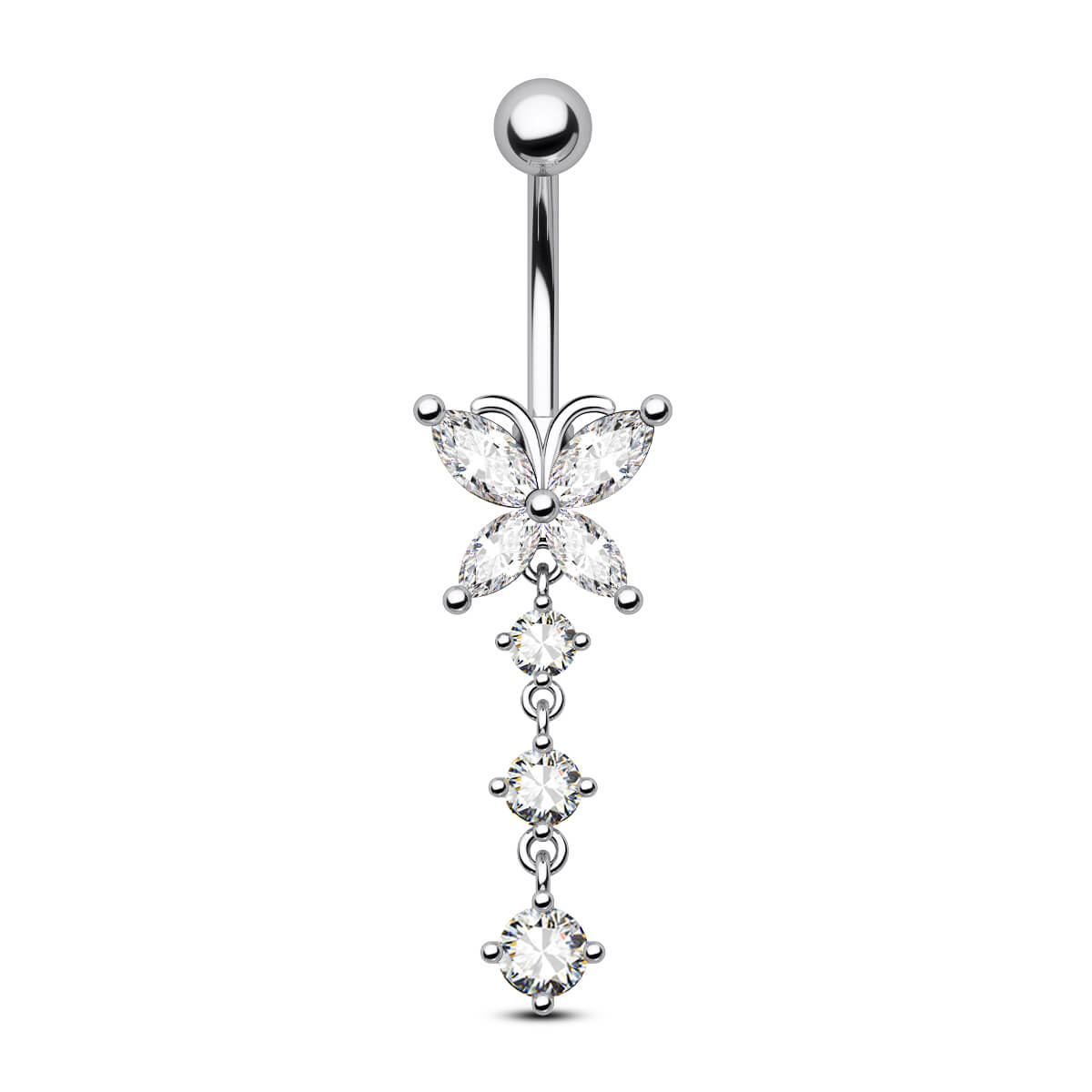 butterfly belly ring