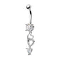 heart belly button ring