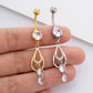 waterdrop dangle belly rings