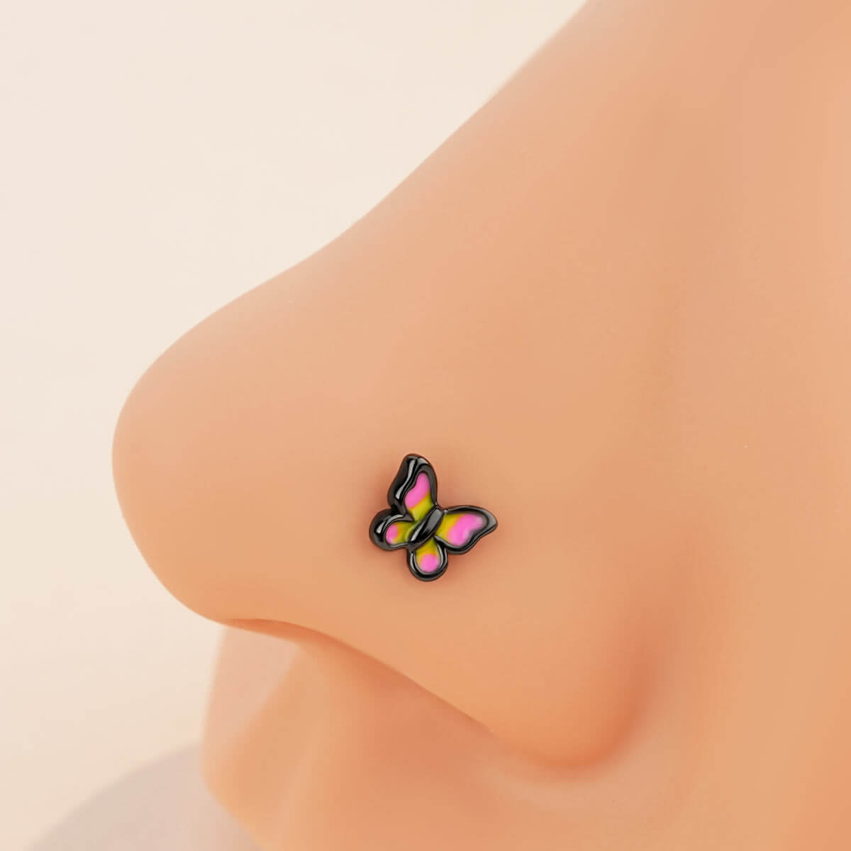 butterfly nose piercing