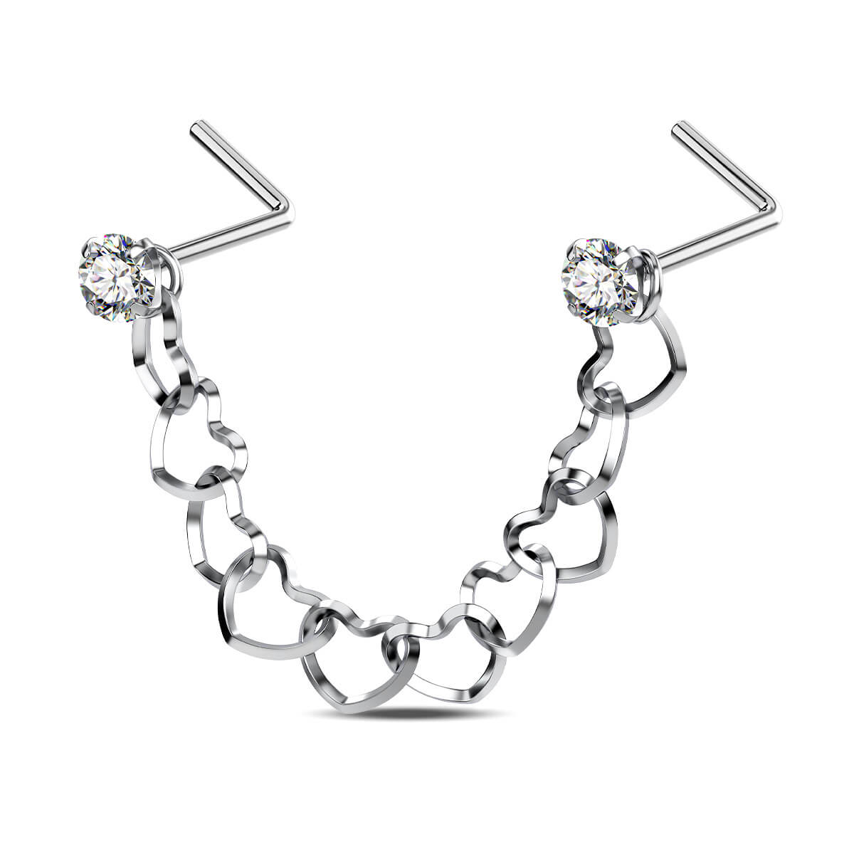 oufer nostril piercing chain