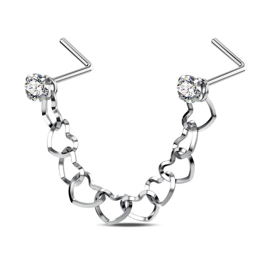 oufer nostril piercing chain