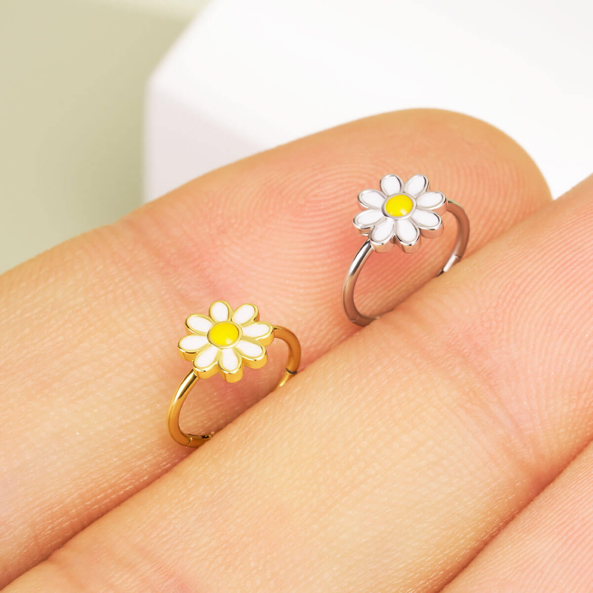 daisy nose hoops 