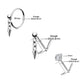 20G Spike/Clear CZ Nose Studs 3PCS