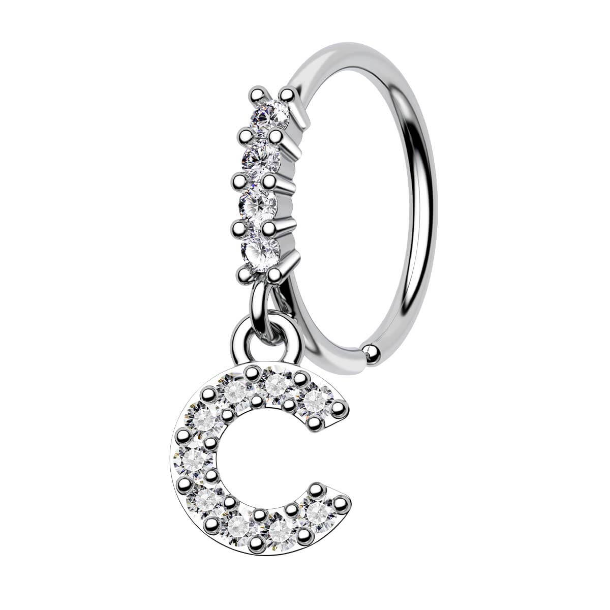 C letter nose ring 