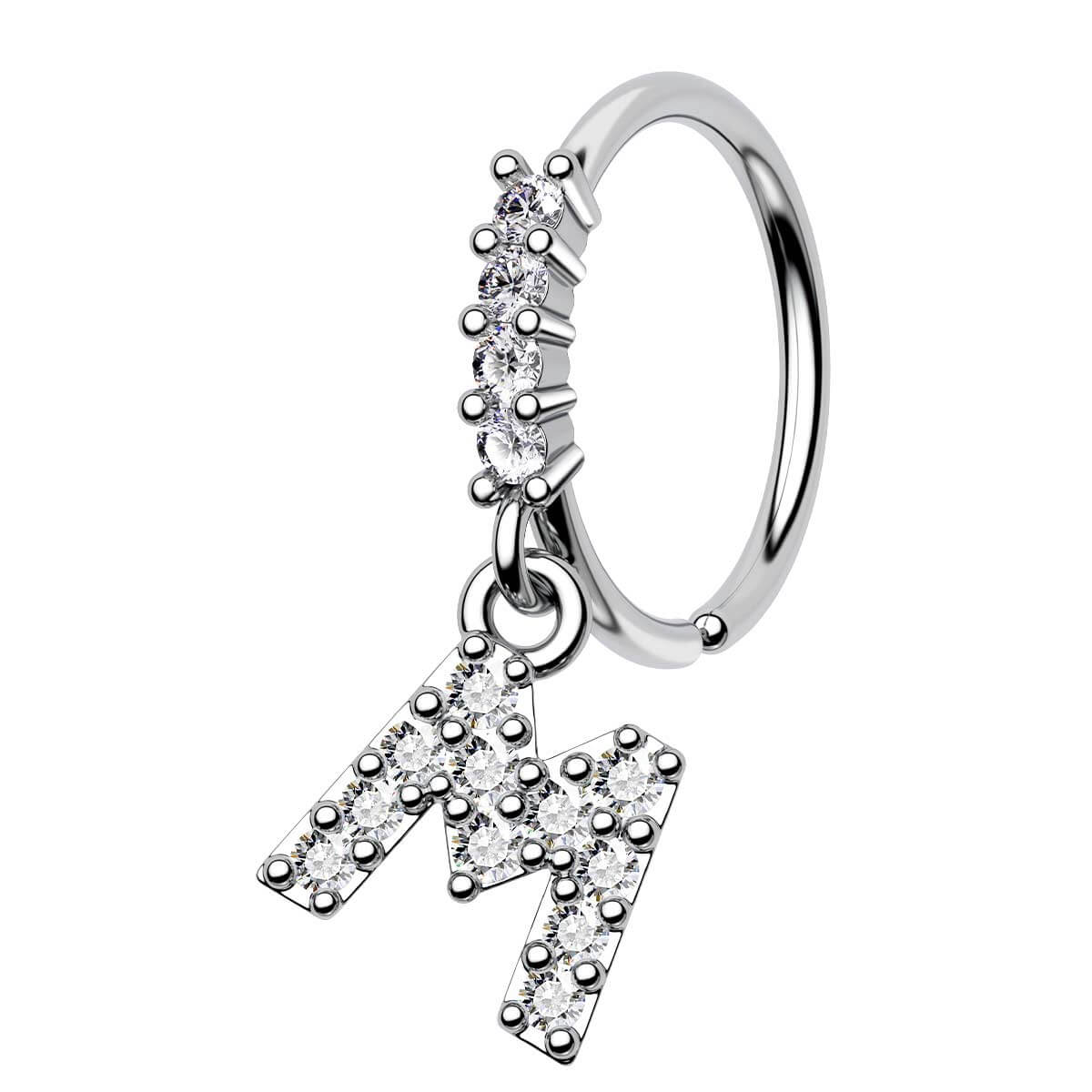 M letter nose ring 