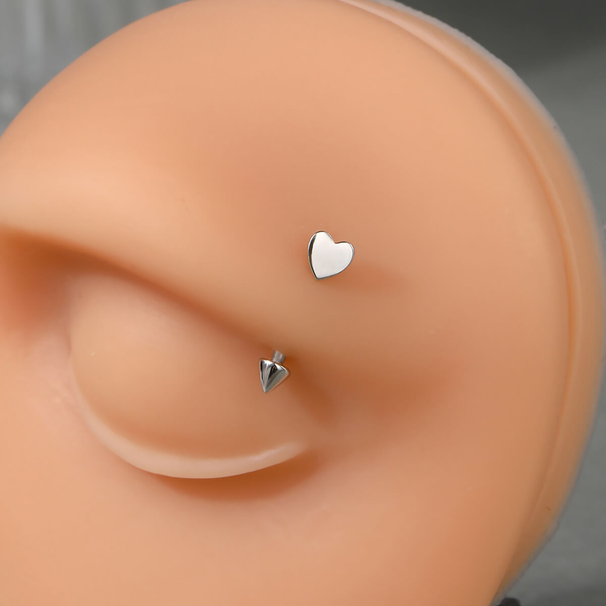 heart eyebrow piercing ring 