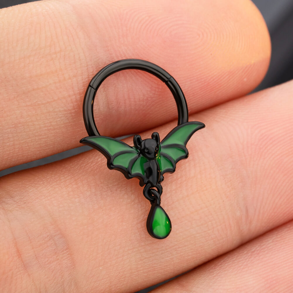 bat glow in the dark septum ring