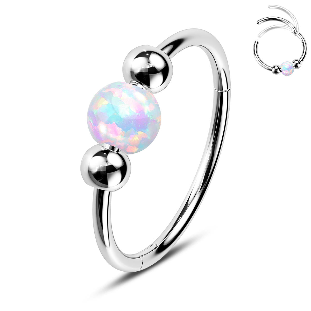 opal nose ring