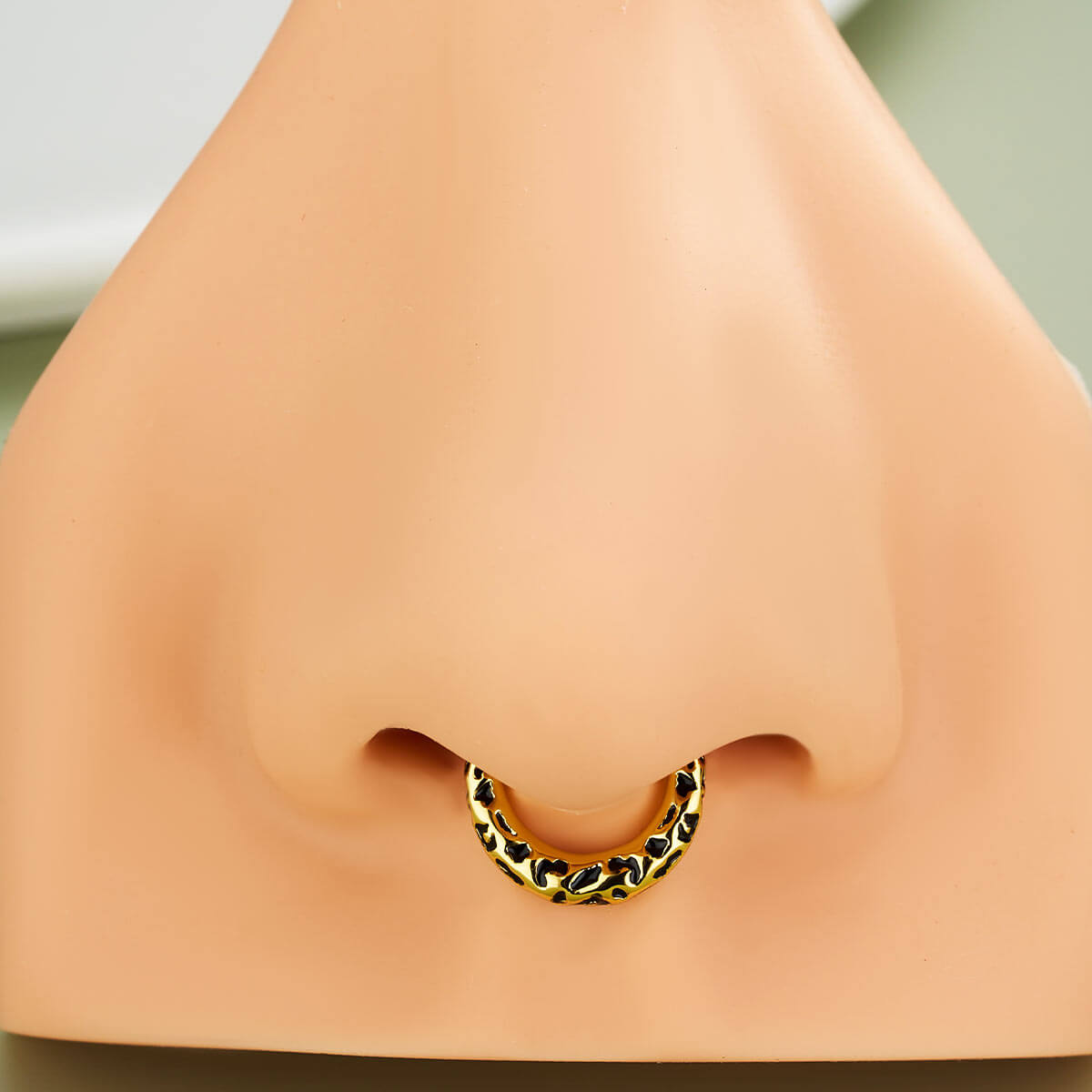 Leopard Print septum piercing