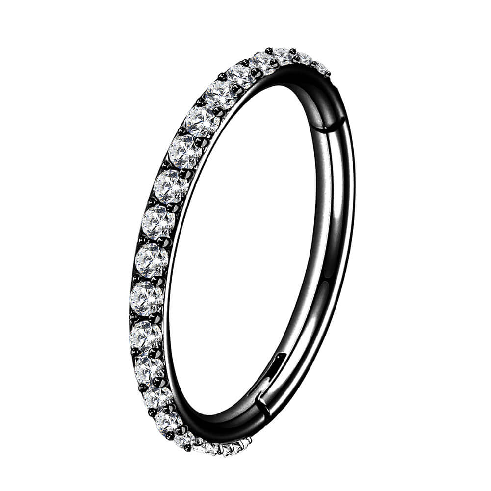 Anillo de nariz de acero inoxidable CZ aro de nariz 18G