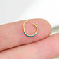 20G Opal Nose Ring Hinged Segment Helix Earring