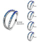 20G Gradient Color CZ Double Hoop Nose Ring